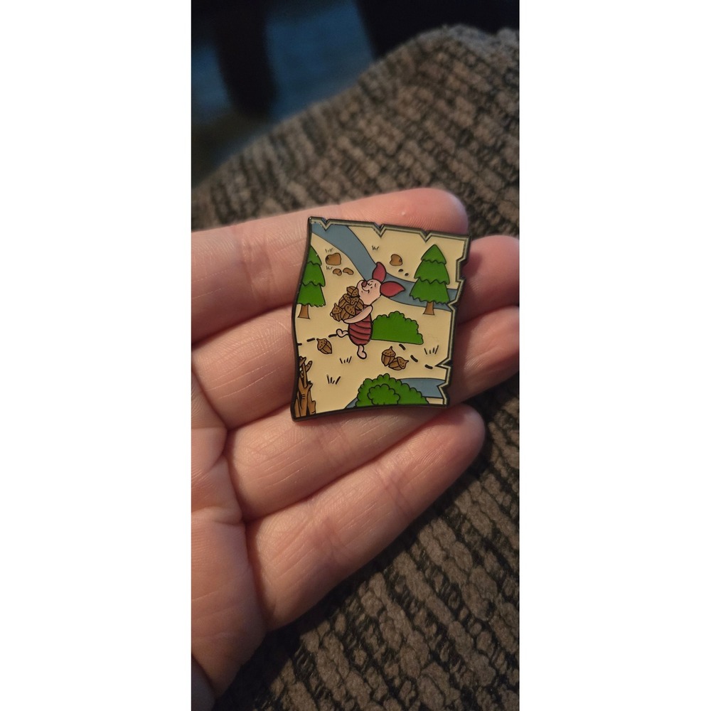 Loungefly Winnie the Pooh Map Piglet Enamel Pin Acorns Hundred Acre Wood